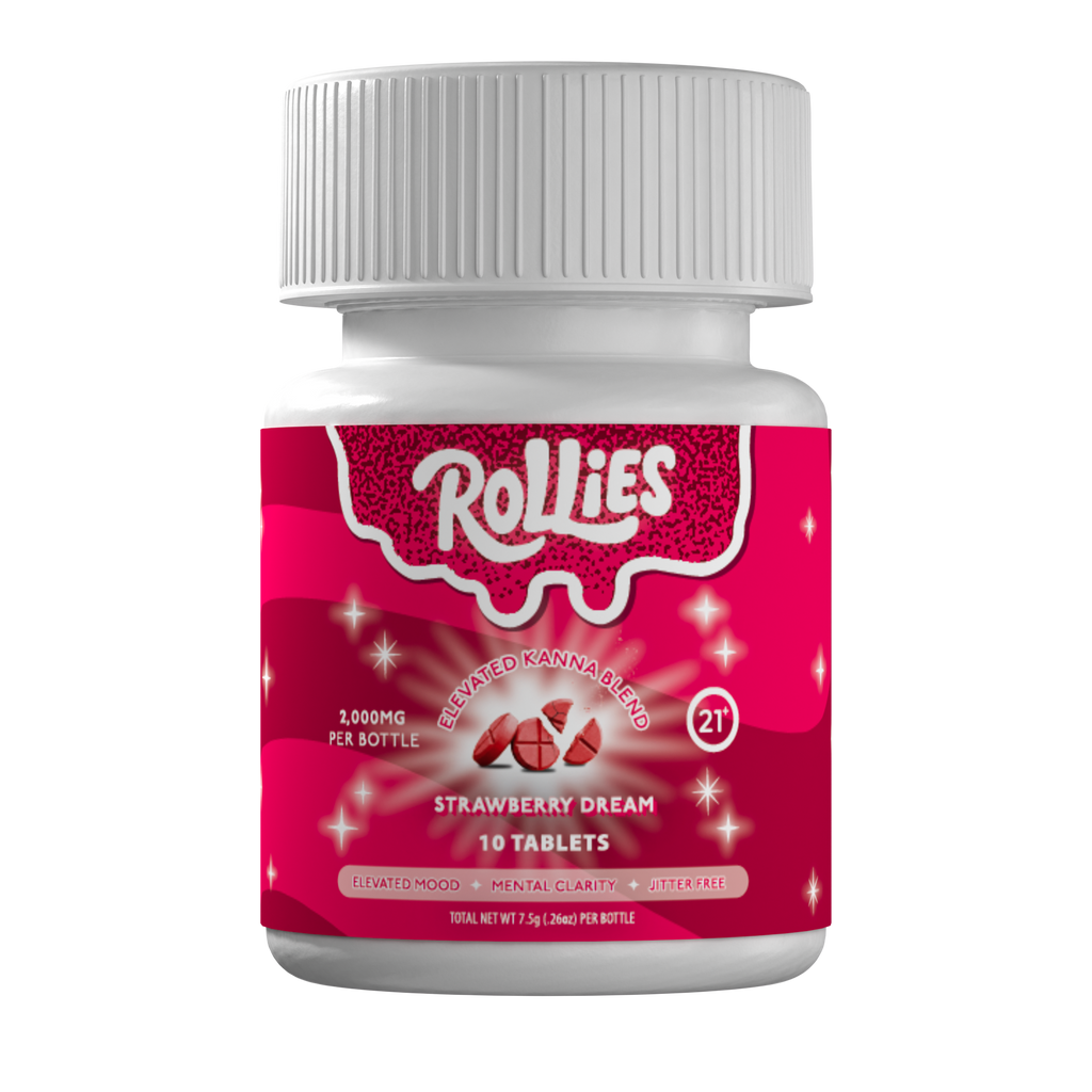 Rollies Strawberry Dream Elevated Kanna Blend Tablets – 10ct Jar