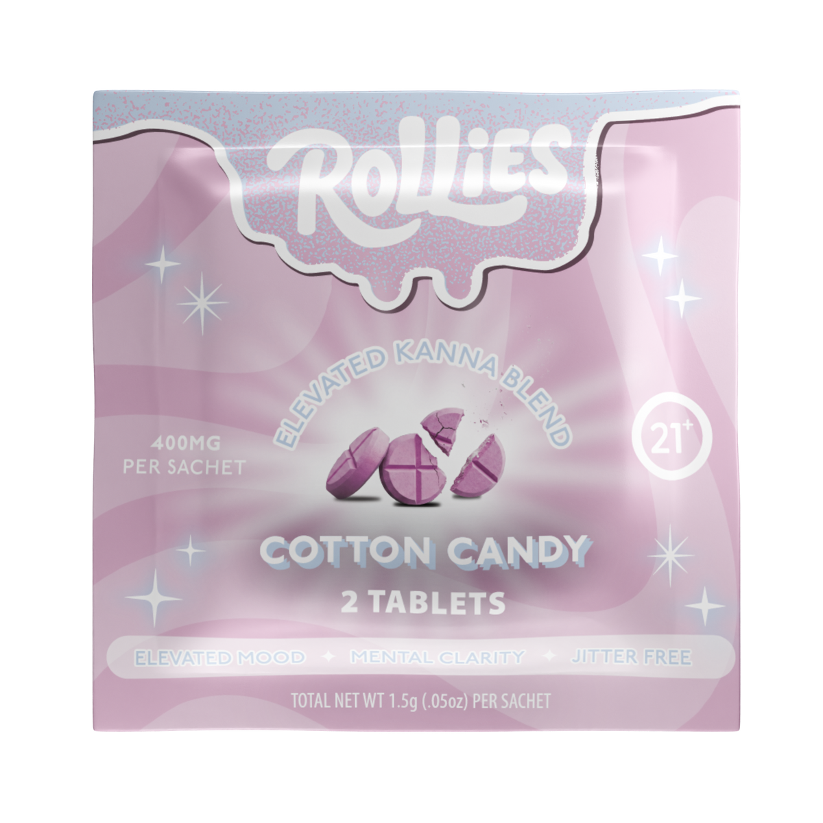 Rollies Cotton Candy Elevated Kanna Blend Tablets – 2ct Pack