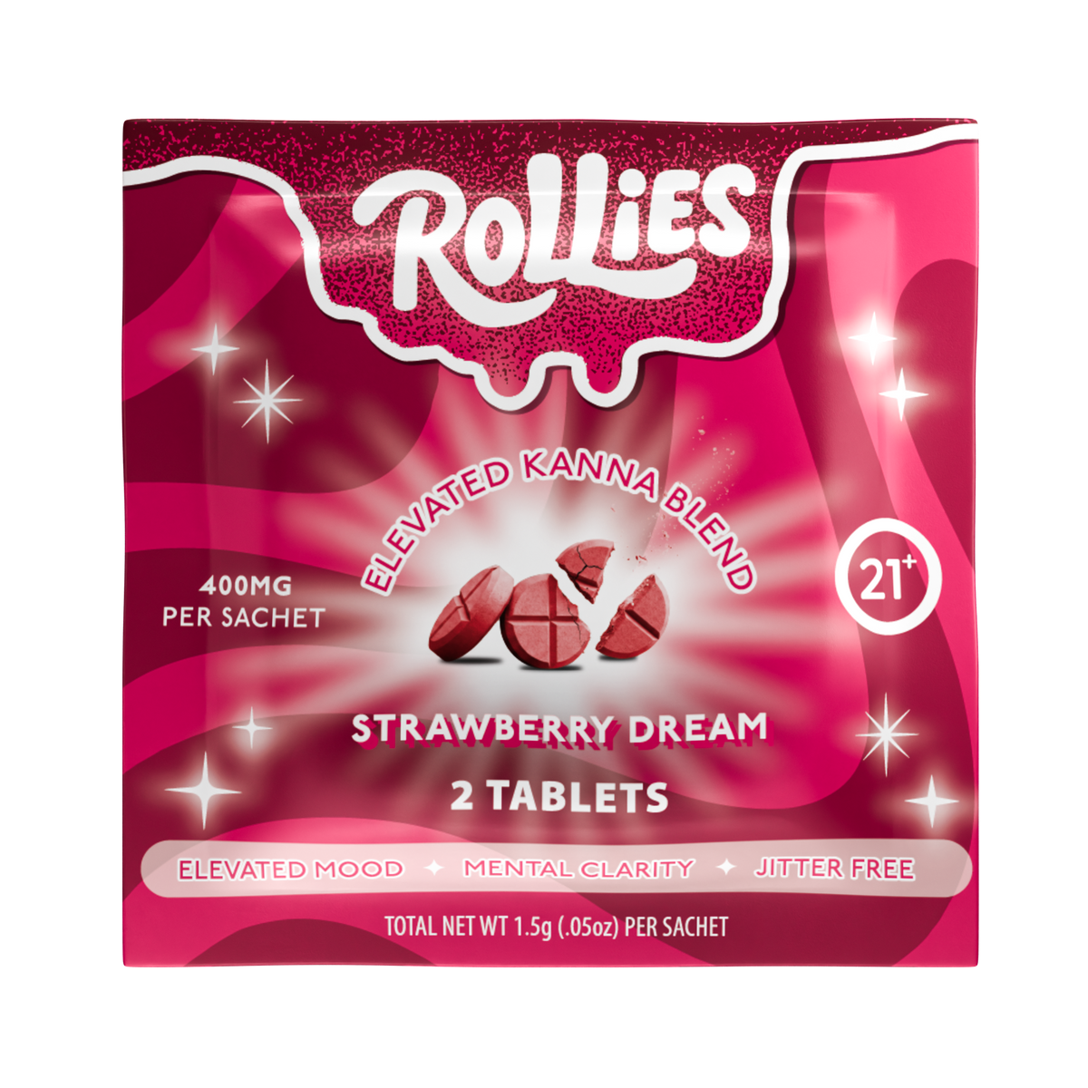 Rollies Strawberry Dream Elevated Kanna Blend Tablets – 2ct Pack