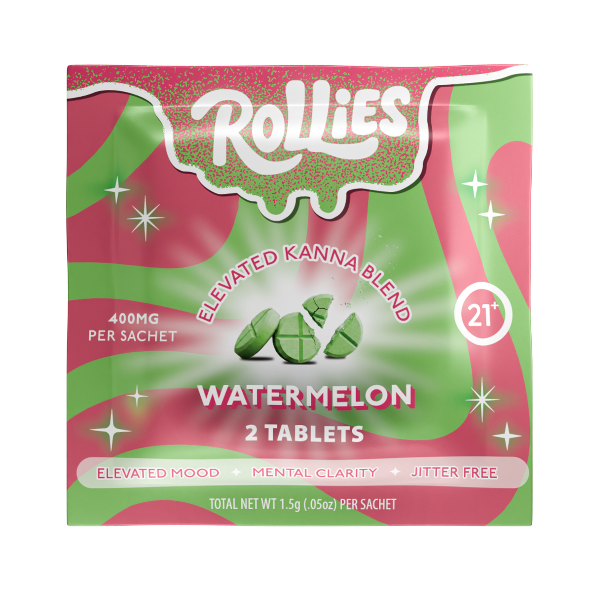 Rollies Watermelon Elevated Kanna Blend Tablets – 2ct Pack